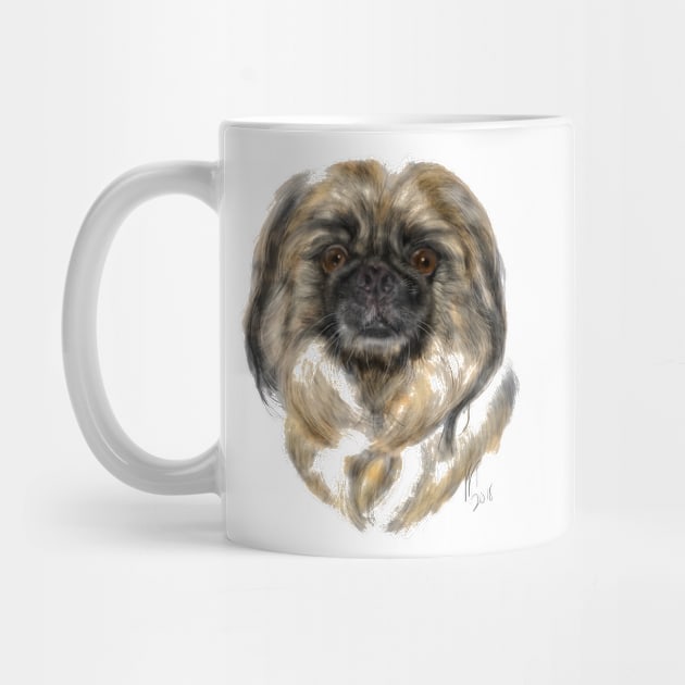 A happy Pekingese pooch by LITDigitalArt